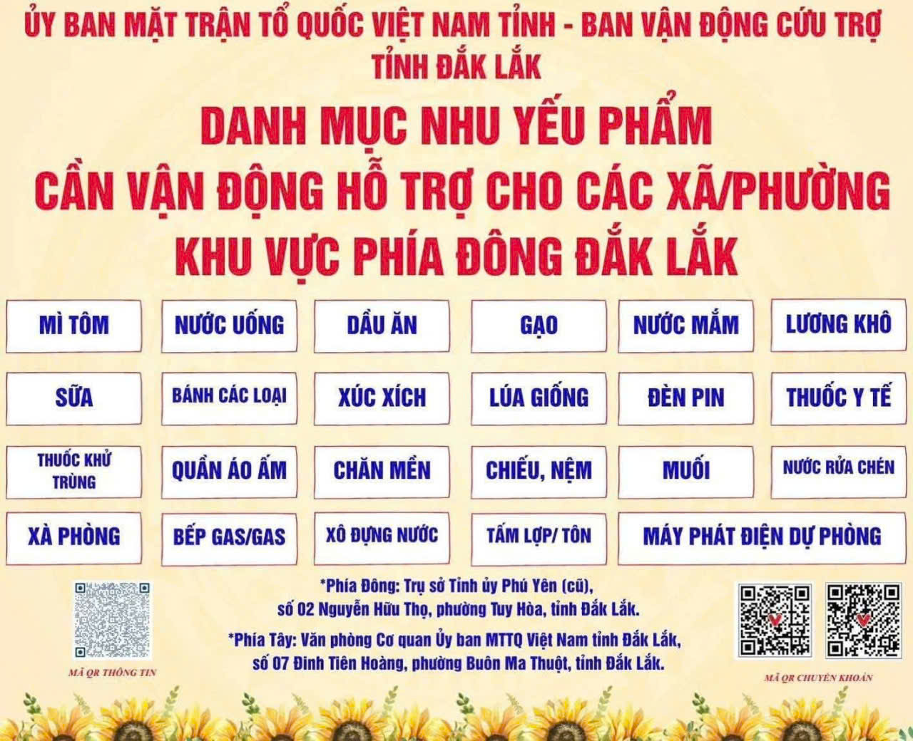 thư kêu gọi MTTQ xã