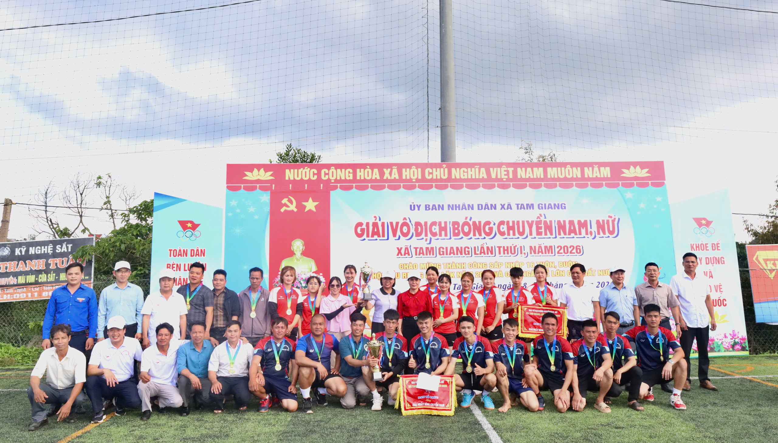 XÃ TAM GIANG BẾ MẠC GIẢI VÔ ĐỊCH BÓNG CHUYỀN NAM, NỮ LẦN THỨ I NĂM 2026